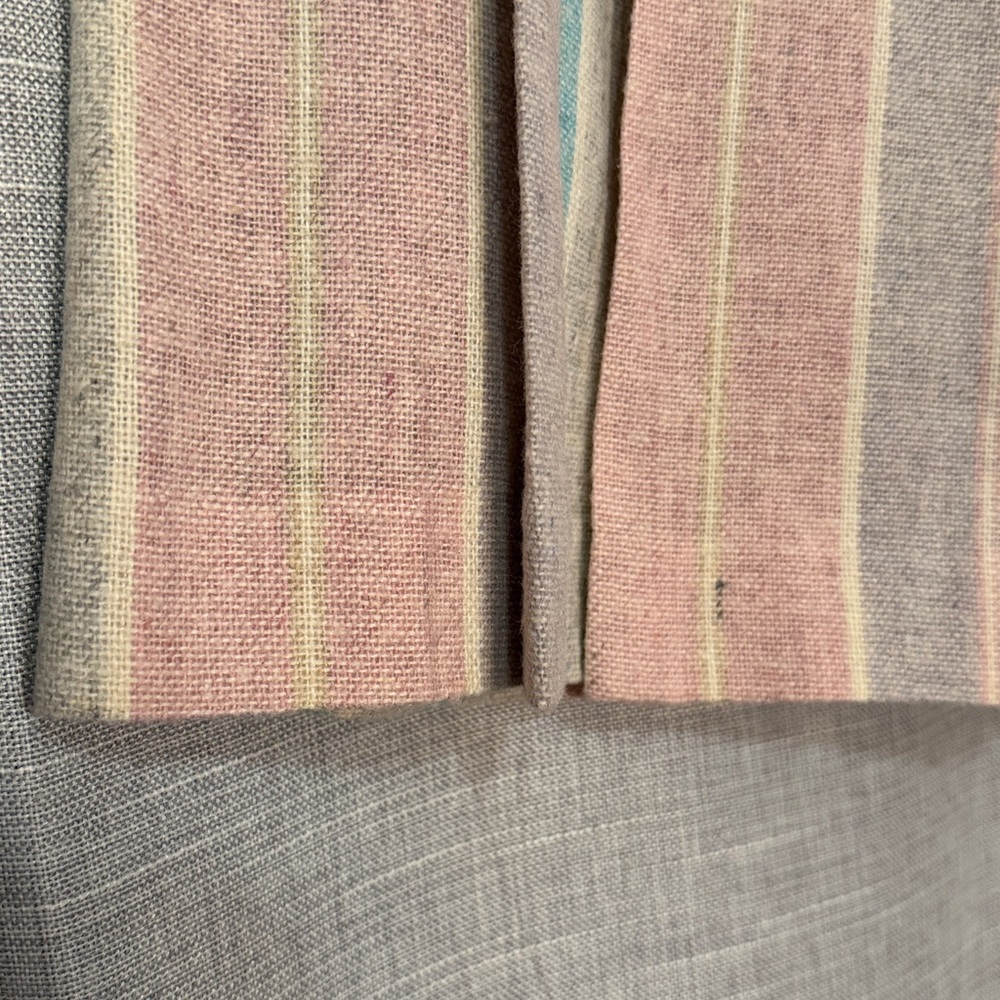 Vintage Wool blend Skirt-Pastel Striped-Pleated Detail-Button/Zipper Back-EUC - Picture 5 of 13